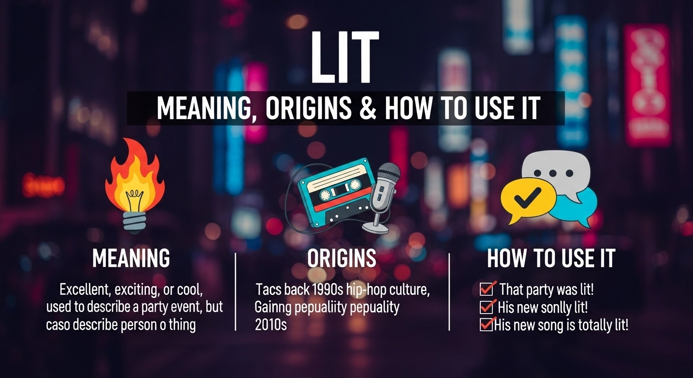 LIT Slang Meaning Origins and How to Use It?